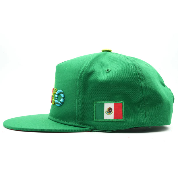 Gorra Para Hombre Mexico Graffiti Militar Fury Verde