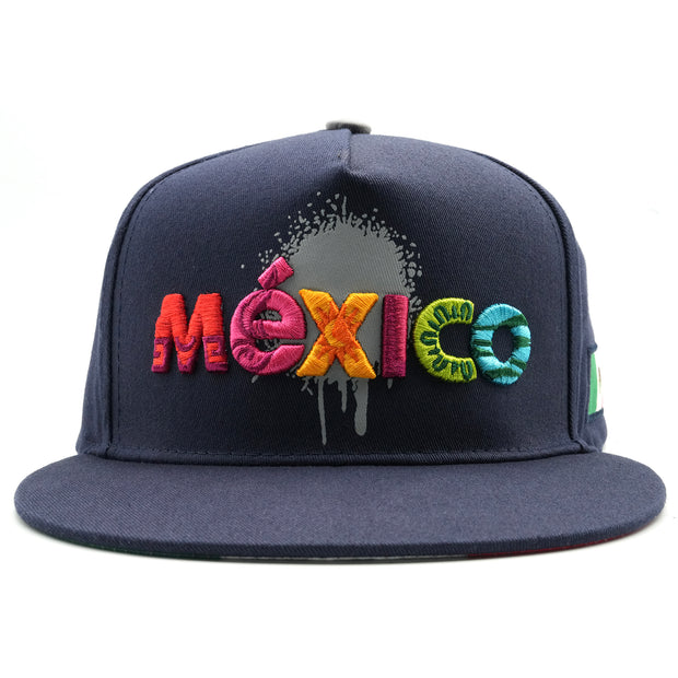 Gorra Para Hombre Mexico Graffiti Militar Fury Azul Marino