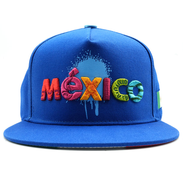 Gorra Para Hombre Mexico Graffiti Militar Fury Azul Real