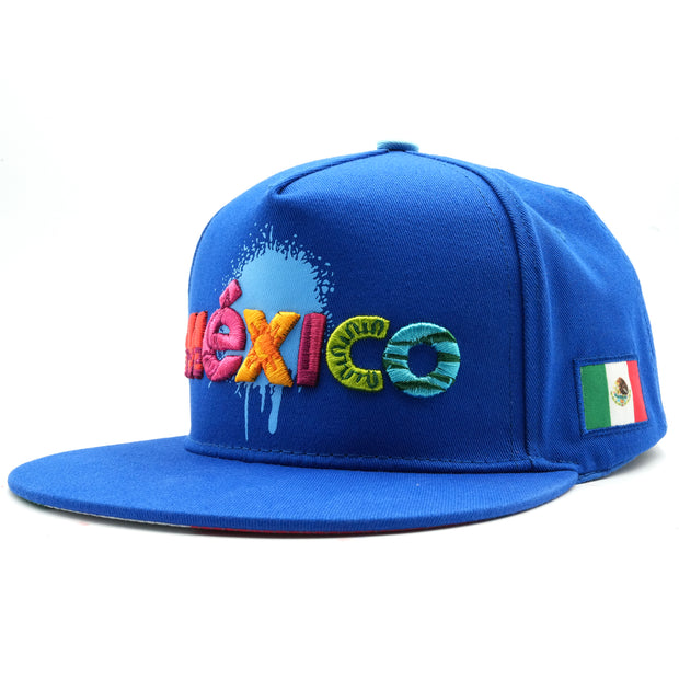 Gorra Para Hombre Mexico Graffiti Militar Fury Azul Real