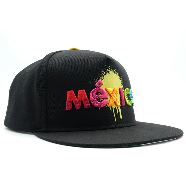 Gorra Para Hombre Mexico Graffiti Militar Fury Negro