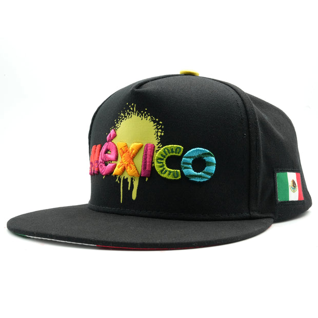 Gorra Para Hombre Mexico Graffiti Militar Fury Negro