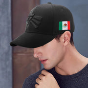 Gorra Para Hombre Águila Hecho En México Beisbol Negro - Tricolor V3
