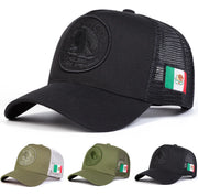 Gorra Para Hombre Táctica Militar Escudo México Beisbol Negro - Tricolor V2