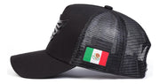Gorra Para Hombre Águila Hecho En México Beisbol Negro - Tricolor V2