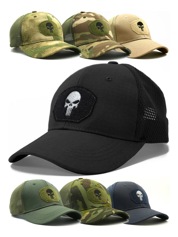 Gorra Para Hombre Calavera Beisbol Negro-Calavera