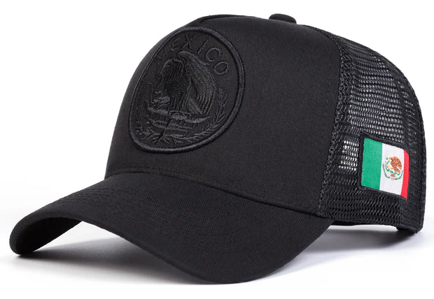 Gorra Para Hombre Táctica Militar Escudo México Beisbol Negro - Tricolor V2