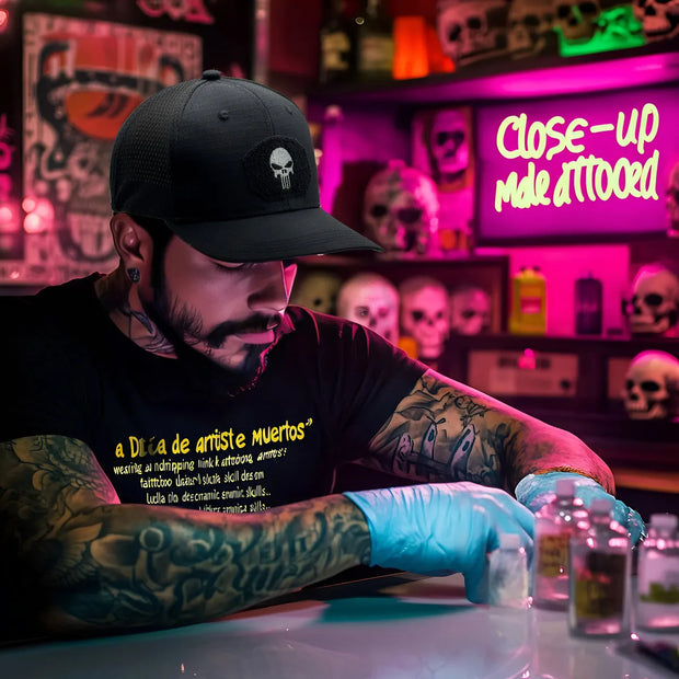 Gorra Para Hombre Calavera Beisbol Negro-Calavera