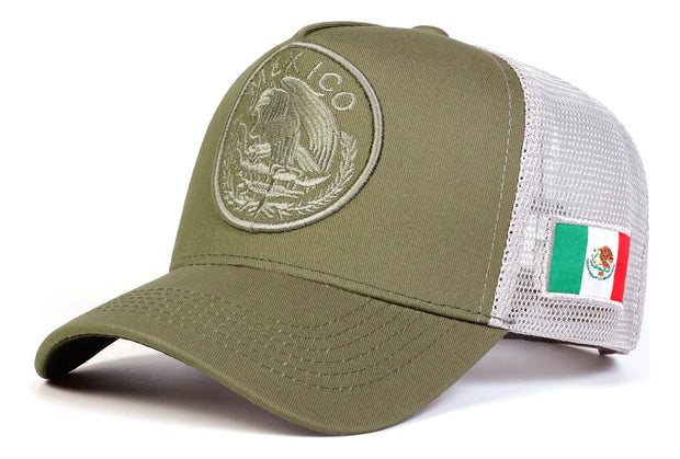 Gorra Para Hombre Táctica Militar Escudo México Beisbol Negro - Tricolor V2