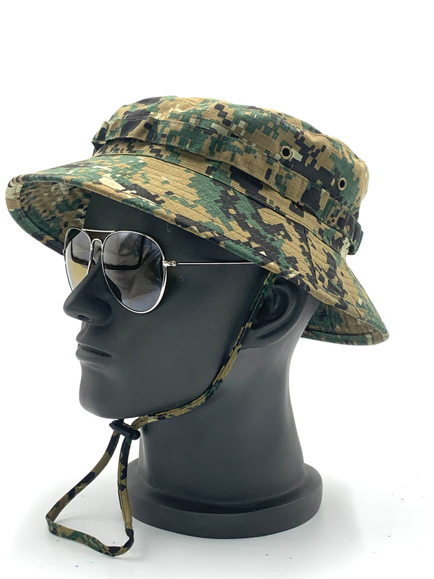 Sombrero de Pescador Táctico Verde Pixel