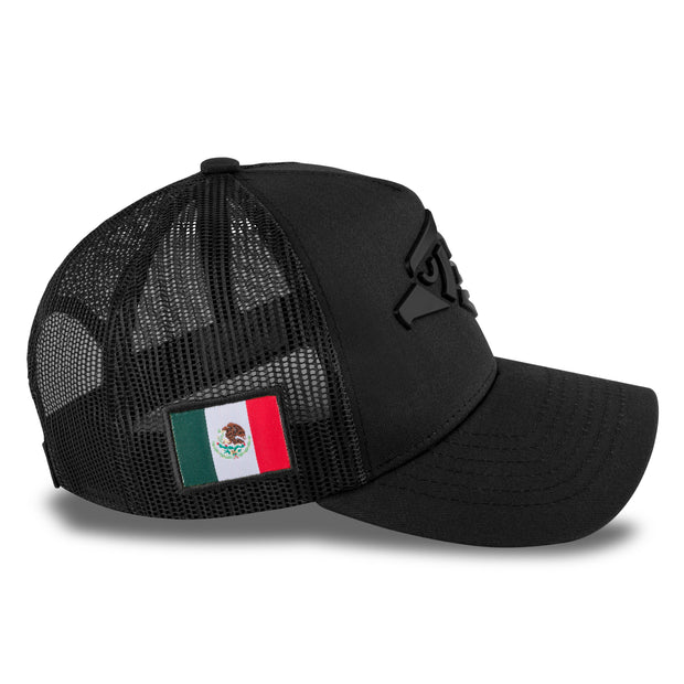 Gorra Para Hombre Águila Hecho En México Beisbol Negro - Tricolor