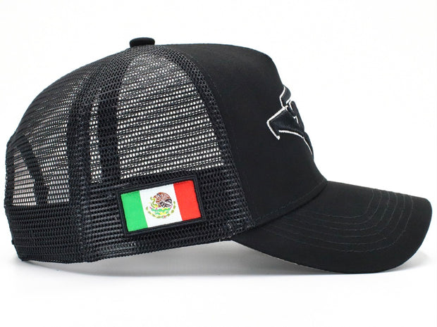 Gorra Para Hombre Águila Hecho En México Beisbol Black - Tricolor