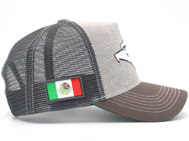 Gorra Para Hombre Águila Hecho En México Beisbol Jaspe - Tricolor